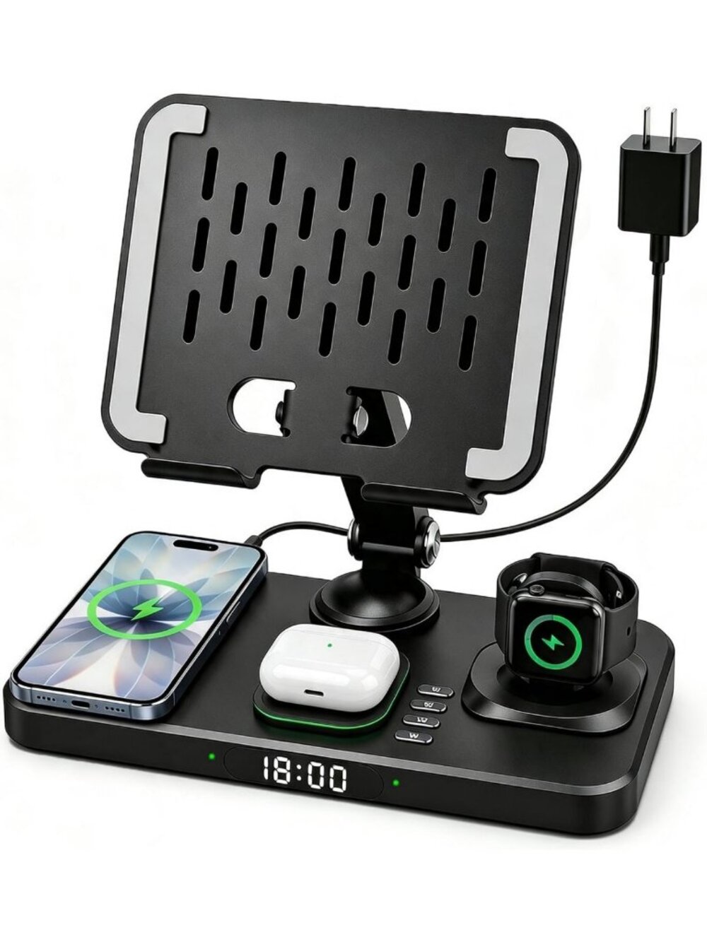 Wireless Charging Station for Apple Devices - Fast Charge for Apple Watch